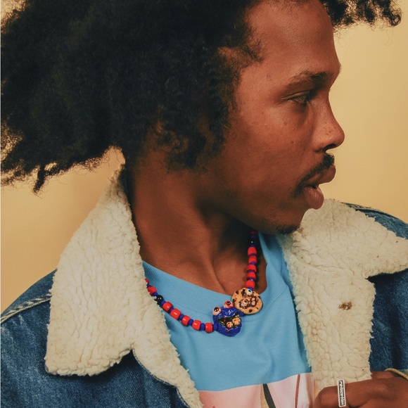 HANDMADE POLYMER CLAY COOKIE MONSTER NECKLACE - Picture 4 of 6